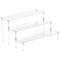 Aredpoook Acrylic Display Risers, 3 Tier Perfume Organizer Stand, Clear Cupcake Stand Holder, Large Shelf Risers for Figures, Dessert Shelves for Party, Riser Stand for Decoration and Organizer